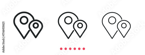 Location icon. Thin line icon vector