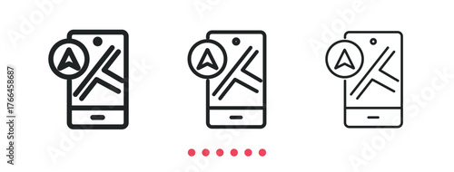 Navigation icon. Thin line icon vector