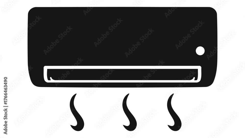 Air conditioner unit on for cooling and ventilation Air conditioner unit on for cooling and ventilation