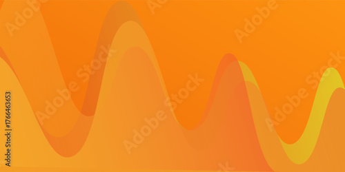 A vibrant gradient background features a combination of orange modern