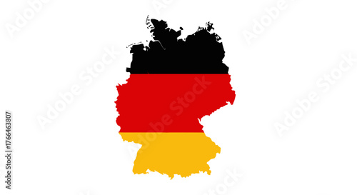 Germany Map Flag Artistic Illustration - Patriotic German National Identity Design