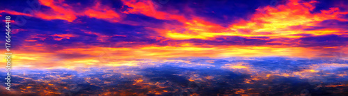 Cloudy sunset background