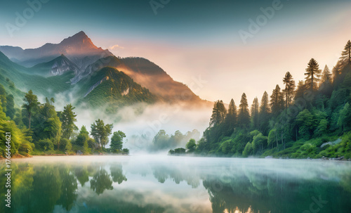 Nature lake landscpae