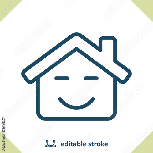 House Icon. Smile, Smiling, Dream Home