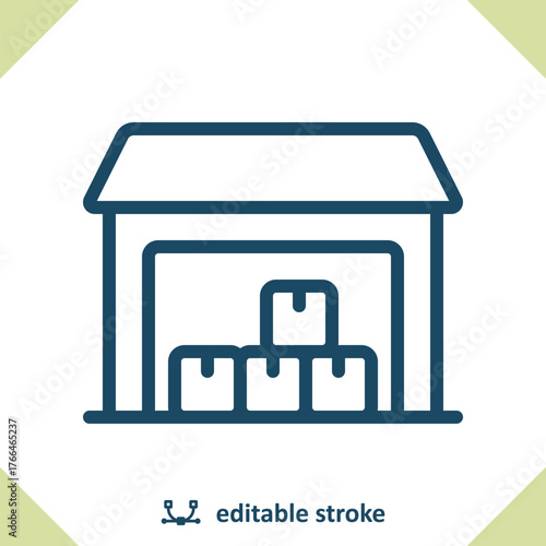Warehouse Icon. Garage, Building, Storage Unit, Storage Locker, Box