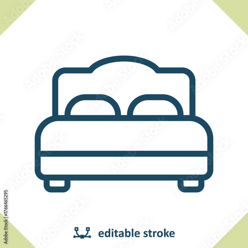 Bed Icon. Bedroom, Furniture