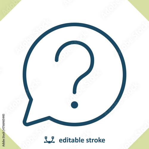 Chat Bubble with Question Mark Icon