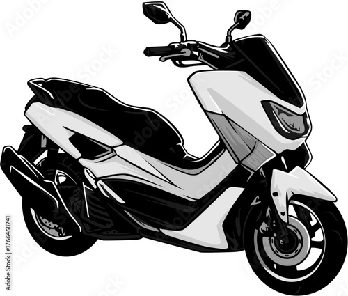 Modern Urban Scooter Illustration