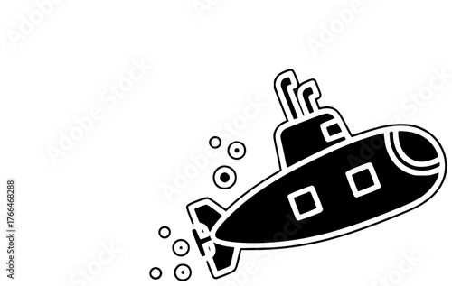 submarine illustration sub silhouette underwater logo sea icon water outline ocean navy military marine technology adventure swim symbol toy shape for vector graphic background