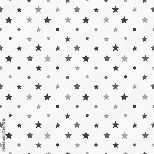 Grayscale Star and Dot Seam...
