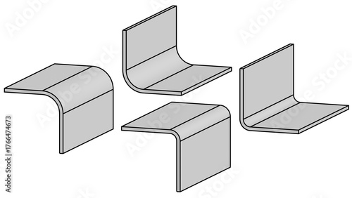 L-Profiles with Bend Radius Rounded L-Bracket Angels