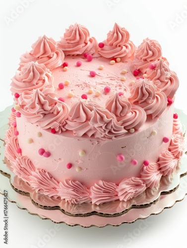 pink cake.