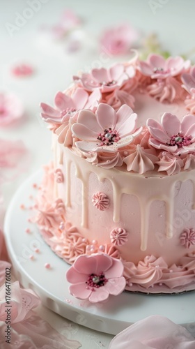 pink cake.