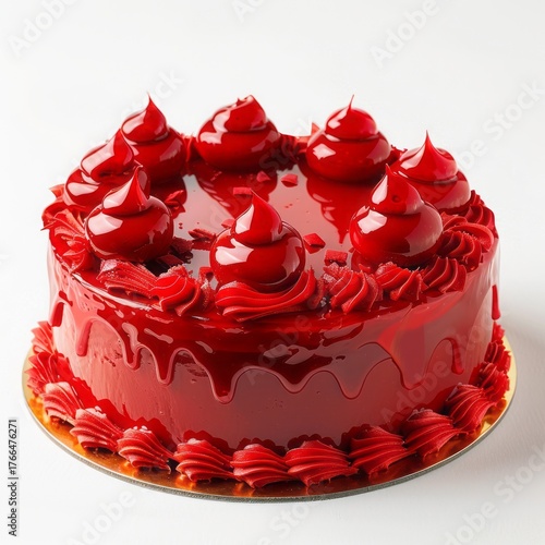 red cake.