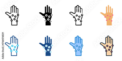 Allergy icon set multiple style collection 
