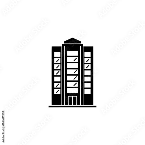 Office Building Icon – Modern Urban Architecture Symbol