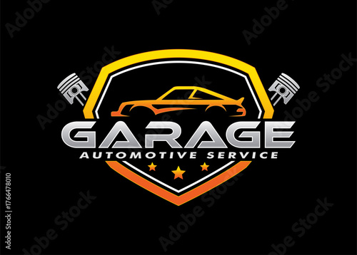 car auto garage concept premium logo design. perfect logo for the automotive industry