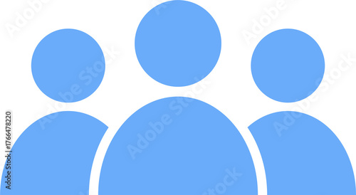 Group people icon on isolated transparent background, illustrations team sign