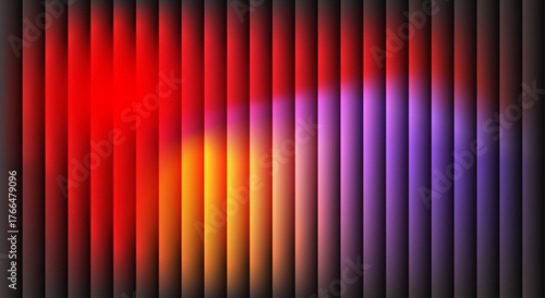 Abstract Colorful Vertical Stripes Background. Modern Blurred Gradient Backdrop with Digital Glitch Effect. Graphic Design Template.