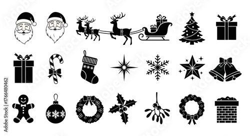 Classic Christmas Illustrations A Comprehensive Set of Festive Vector Silhouettes for Marketing_transparent.svg