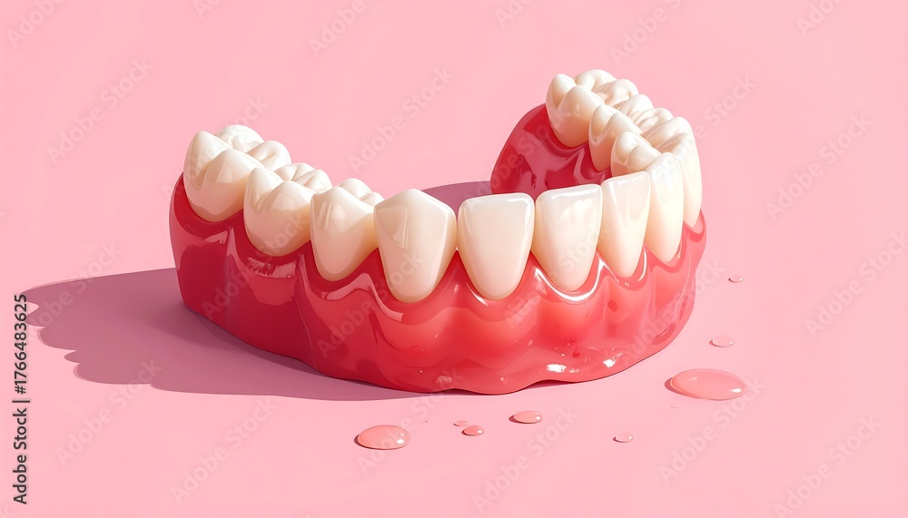 Obraz premium Red swollen bleeding gums signal gingivitis problem, health awareness close up