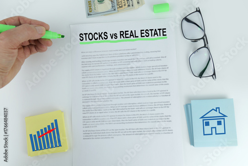 Real estate versus stocks investment. Dividends vs rent concept