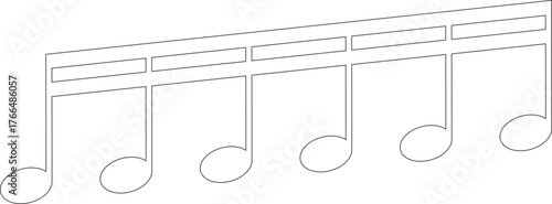 illustration of a musical note outline