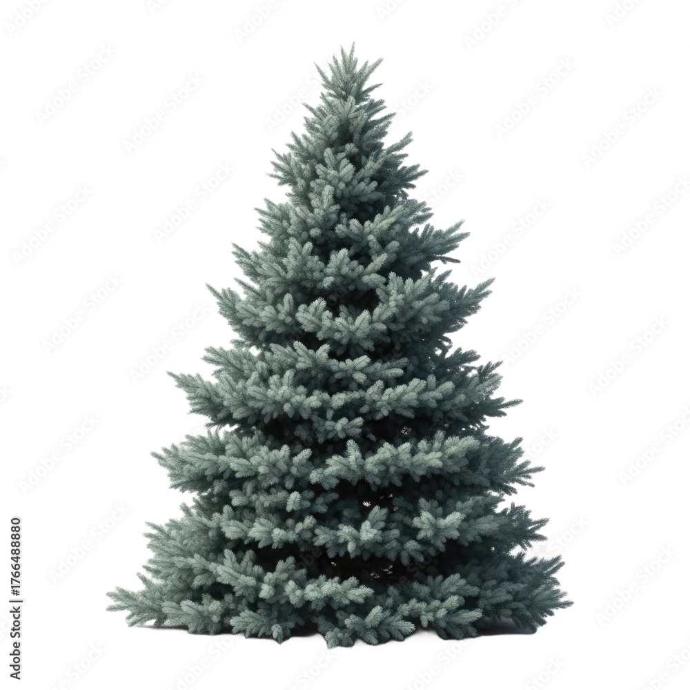 Fototapeta premium Mature Blue Spruce: Thick Silvery-Blue Foliage and Dense Conical Crown