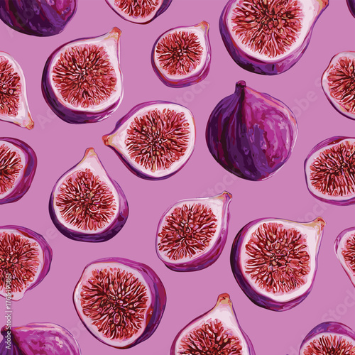 Vibrant fig fruit pattern perfect for food blogs, healthy lifestyle designs, and creative projects