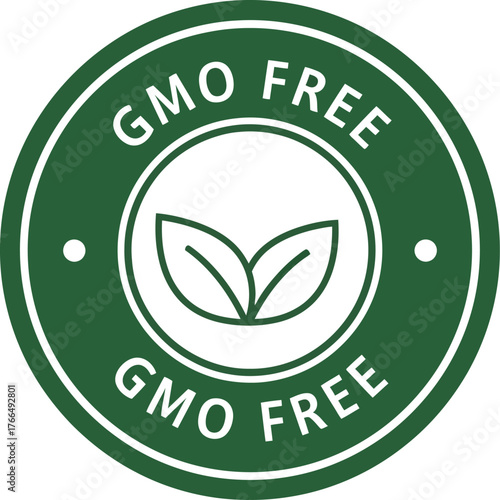 Gmo free emblem vector illustration scalable eps icon for natural products