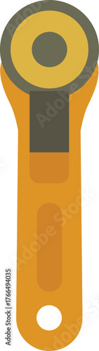 Rotary fabric cutter with round blade