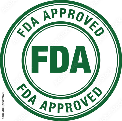 Fda approved emblem vector scalable illustration eps icon for regulatory compliance and quality assurance
