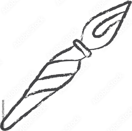 Twisted glass dip pen for calligraphy close view