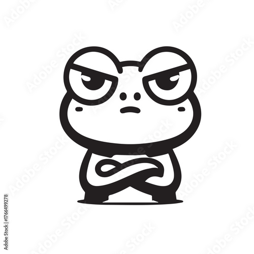 frog black n white