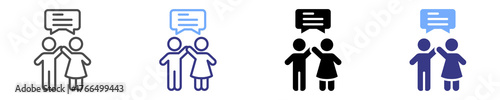 twins icon set multiple style