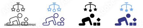 baby icon set multiple style