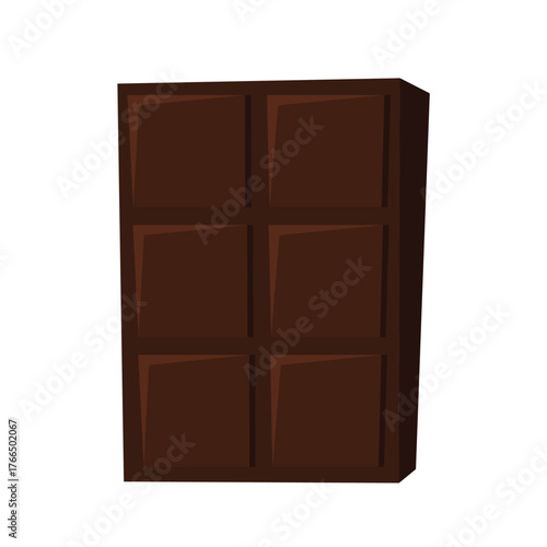 Chocolate bar vector. Chocolate bar on white background.