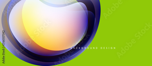 Abstract vibrant design. Smooth curves, bright colors blend. Lime background complements flowing shapes, modern aesthetic.