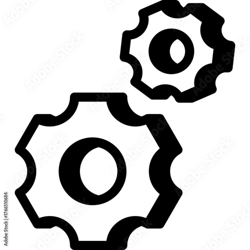 Gear icon representing auto mechanics and vehicle repair system