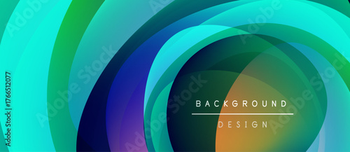Abstract layers create dynamic tunnel illusion. Vibrant colors blend, forming modern background design. Smooth gradients suggest depth, movement.