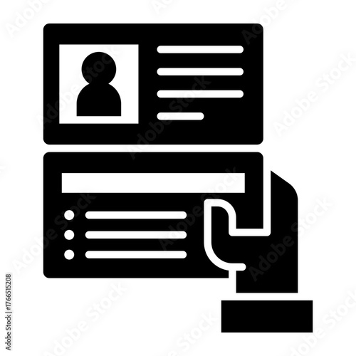 Hand Holding Open Passport For Travel Document