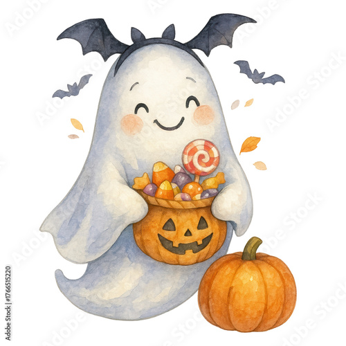 Cute Halloween Ghost Clipart