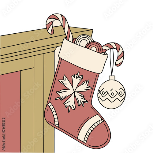 christmas stocking with gifts