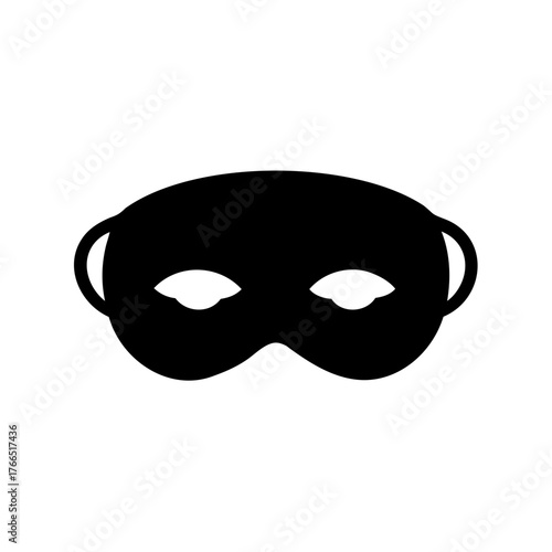 Anonymity personified in a black masquerade mask with string ties, mysterious allure