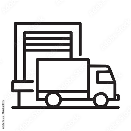 Minimalist loading dock icon