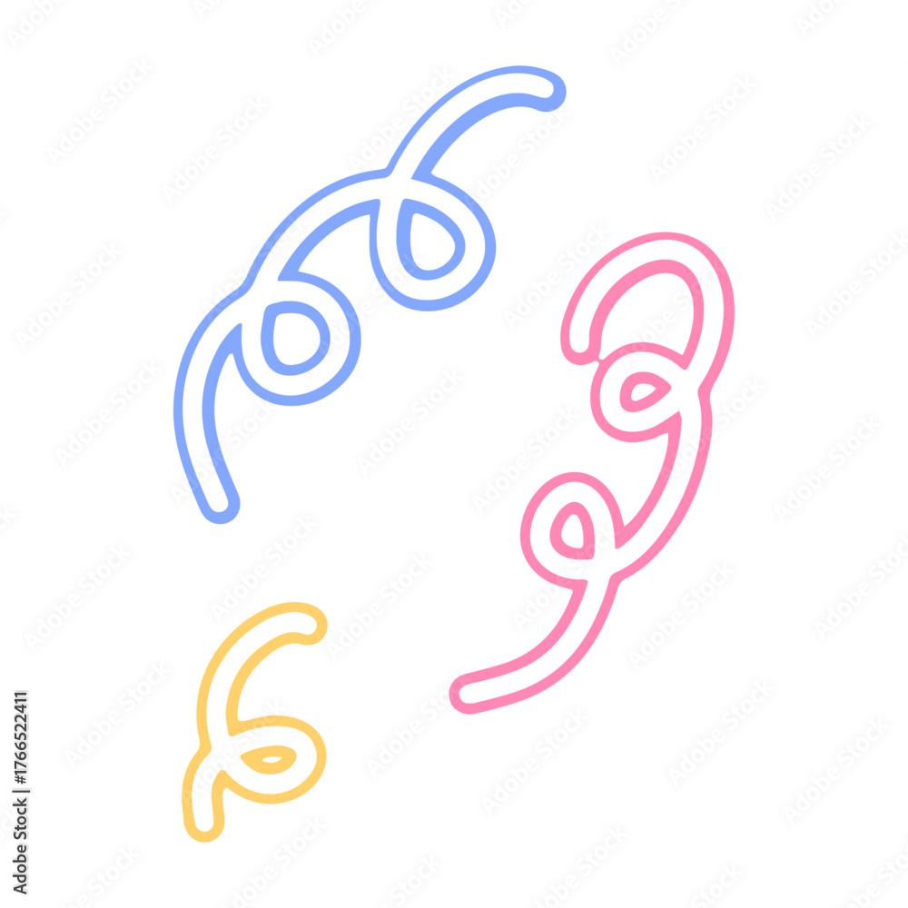 Fototapeta premium Playful Hand-Drawn Decorative Shapes 