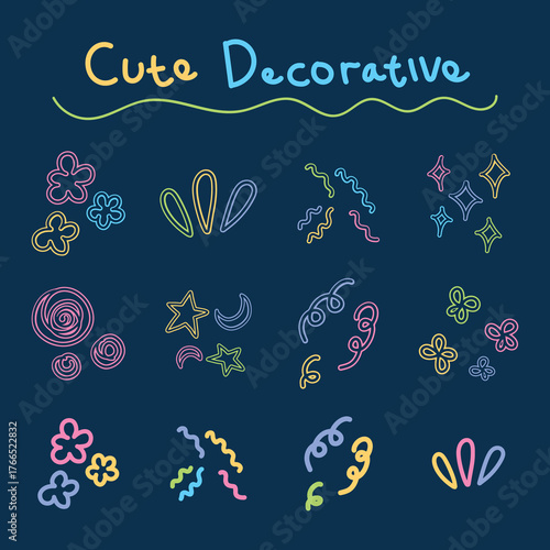 Playful Hand-Drawn Decorative Shapes Collection
