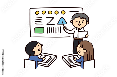 授業しているイラスト