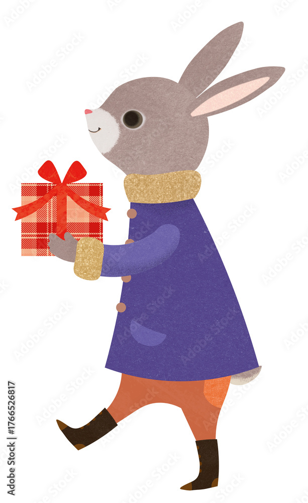 Obraz premium うさぎとプレゼント