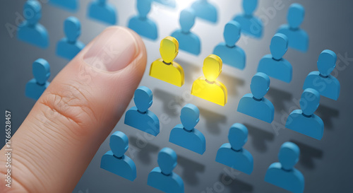 Targeted Audience Selection — Digital Marketing Customer Targeting Concept